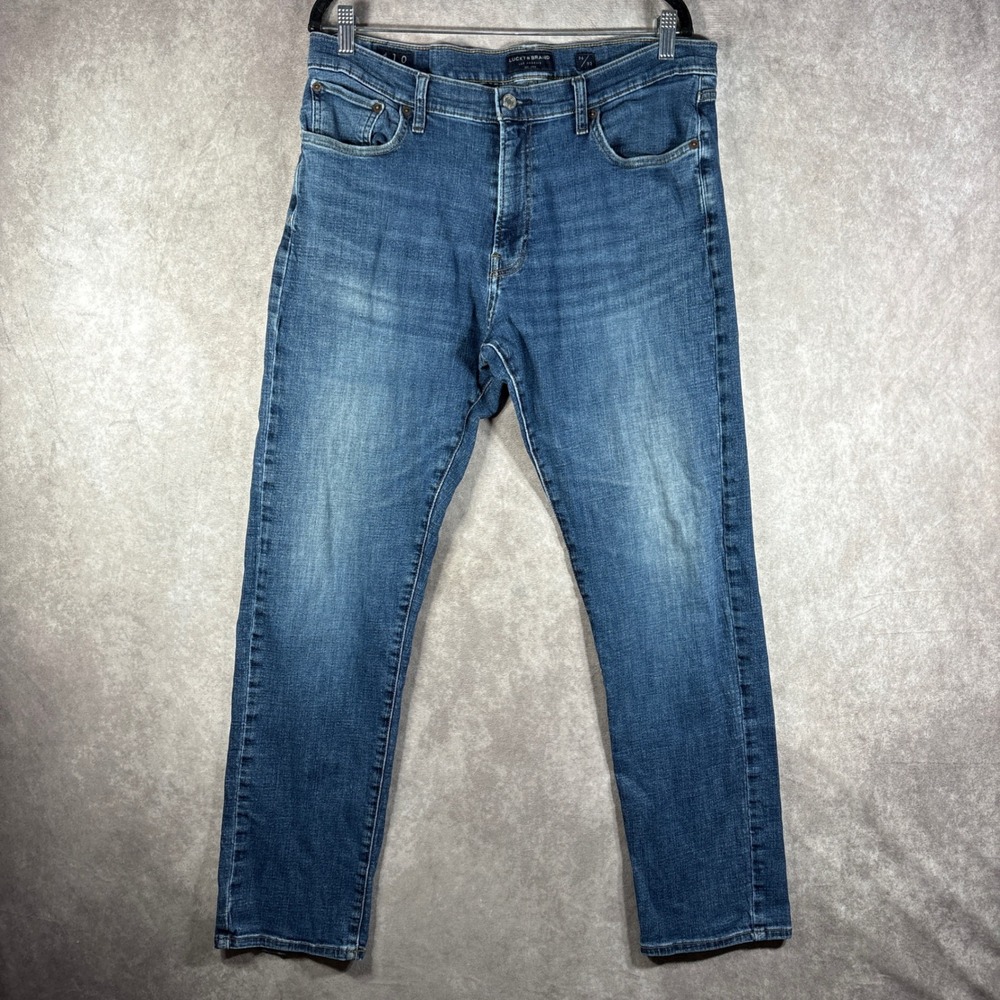 Lucky Brand Jeans Mens Size 36 Blue 410 Athletic Slim Denim Stretch Faded Casual